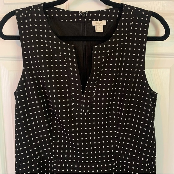 J. Crew Polka Dot V-Neck Shift Sleeveless Dress, size 8 - Picture 3 of 11